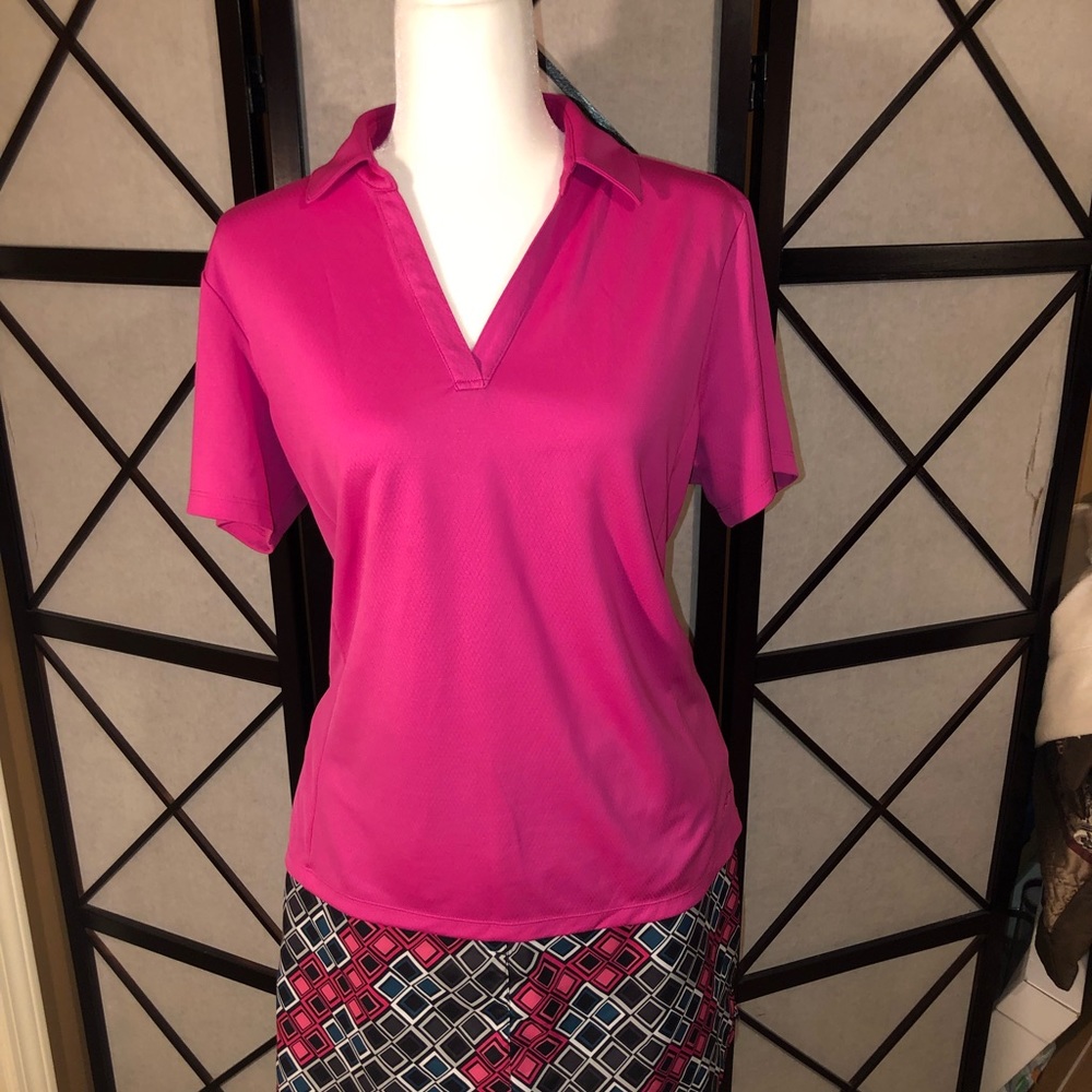 Lady Hagen golf pink golf shirt